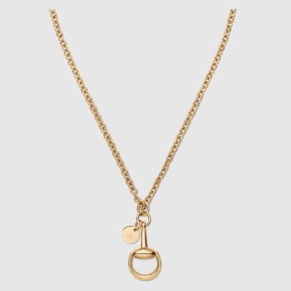 GUCCI Horsebit Pendant Necklace